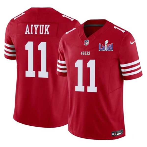 Men & Women & Youth San Francisco 49ers #11 Brandon Aiyuk Red 2024 F.U.S.E. Super Bowl LVIII Patch Vapor Untouchable Limited Jersey,We sell and wholesale Men & Women & Youth San Francisco 49ers #11 Brandon Aiyuk Red 2024 F.U.S.E. Super Bowl LVIII Patch Vapor Untouchable Limited Jersey on line form chian!